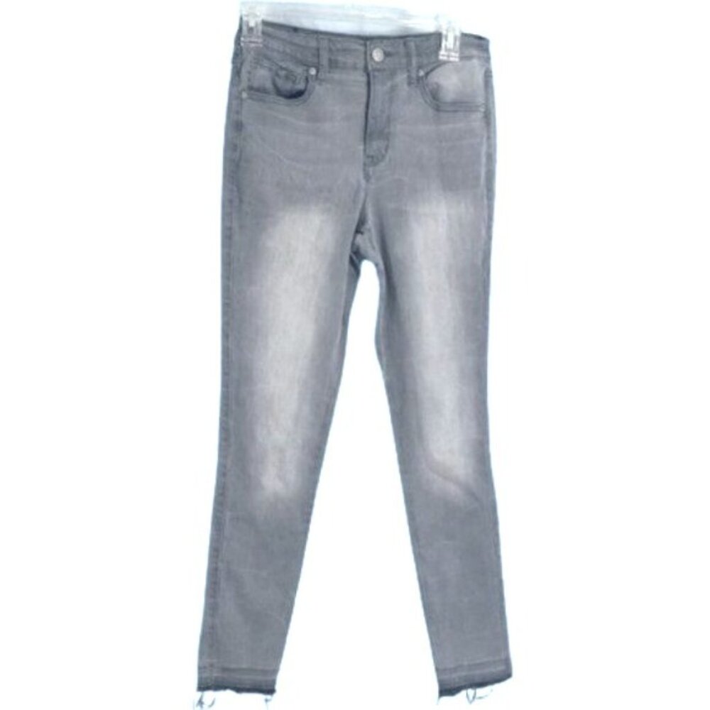 Aeropostale Size 8 Jegging Jeans High Waisted Denim Gray Ankle Distressed Faded